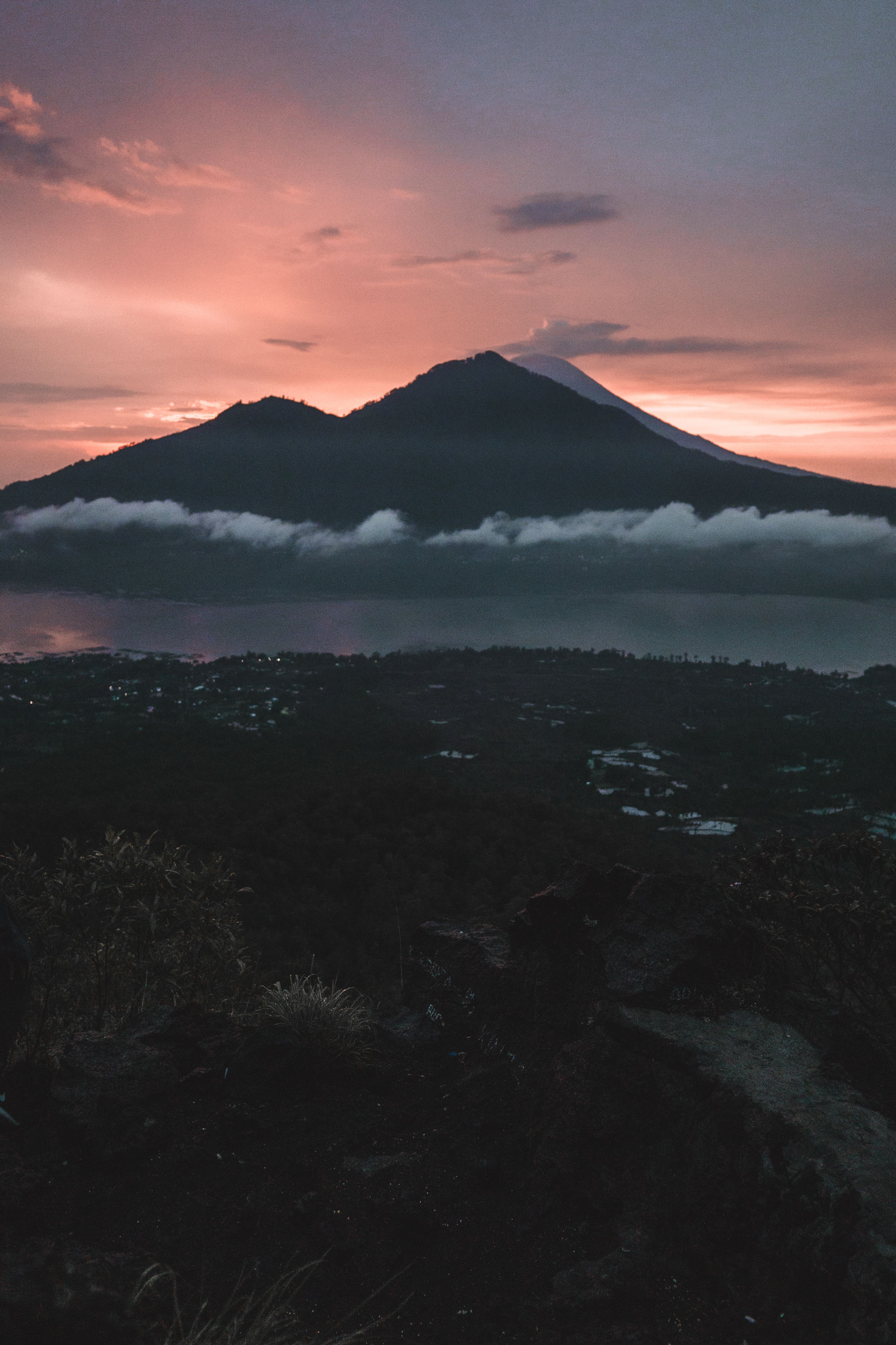 Sunrise over Mount Batur volcano in Bali