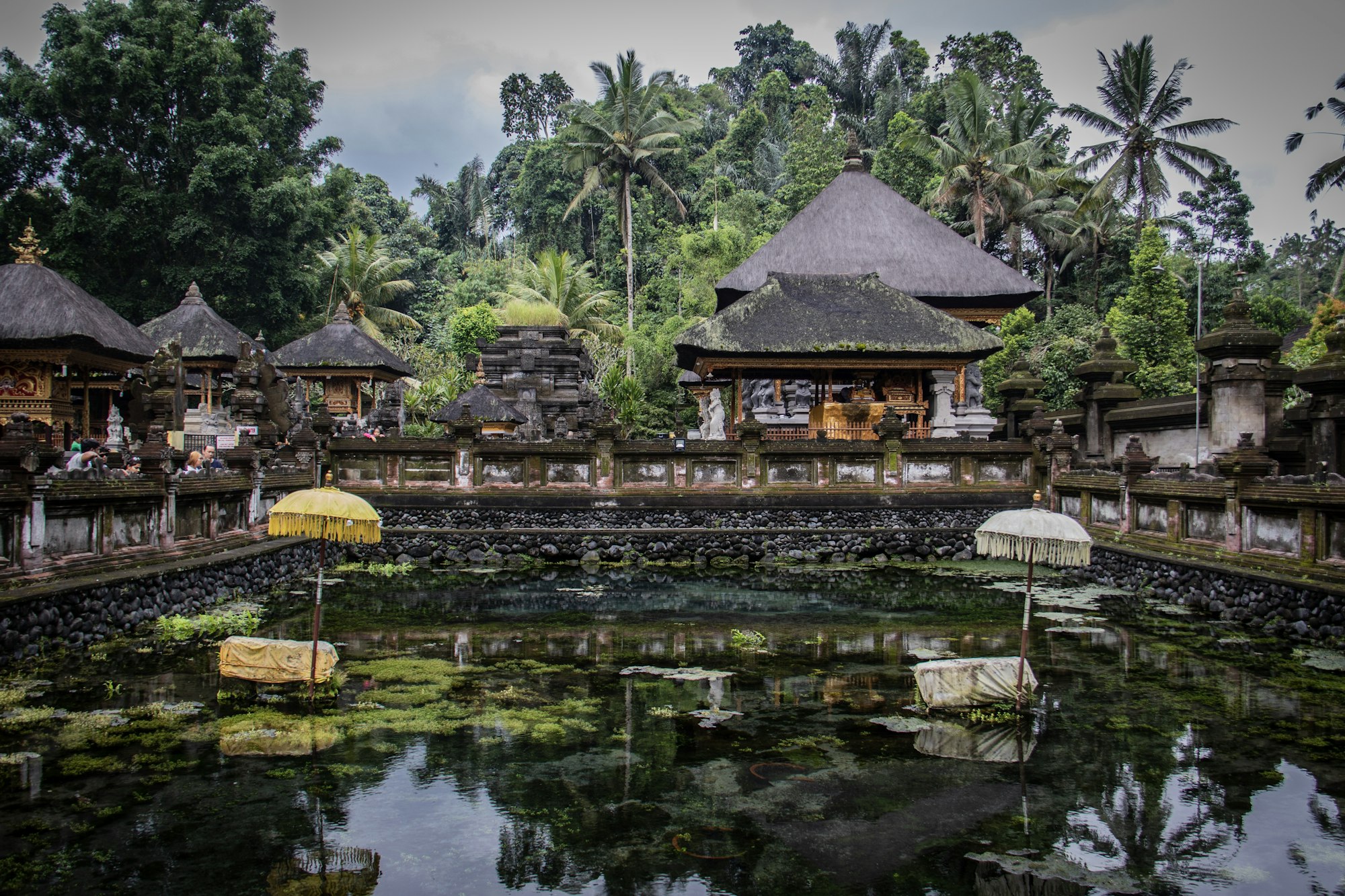 Tirta Empul holy spring temple in Bali, where visitors perform the Melukat water purification ritual